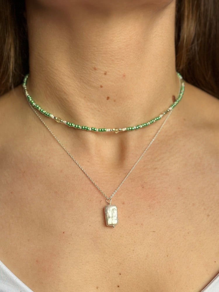 Faye Necklace Set in Silver